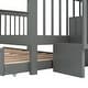 preview thumbnail 13 of 25, Stairway Full-Over-Full Bunk Bed with Trundle and Storage, White