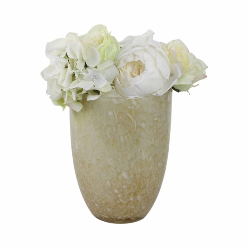 Glass Decorative Vase Textured Handcrafted Sculptural Statement Style