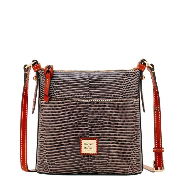Dooney & bourke lizard embossed letter carrier crossbody store