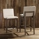 preview thumbnail 3 of 5, 39" linen blend fabric counter stool