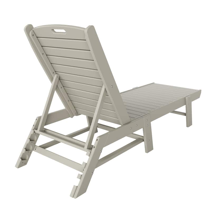 Laguna Hdpe All Weather Outdoor Patio Pool Reclining Armless Chaise Lounge