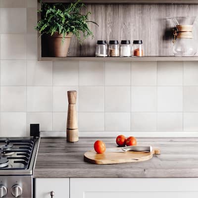 Merola Tile Matter Bone 6" x 6" Porcelain Floor and Wall Tile