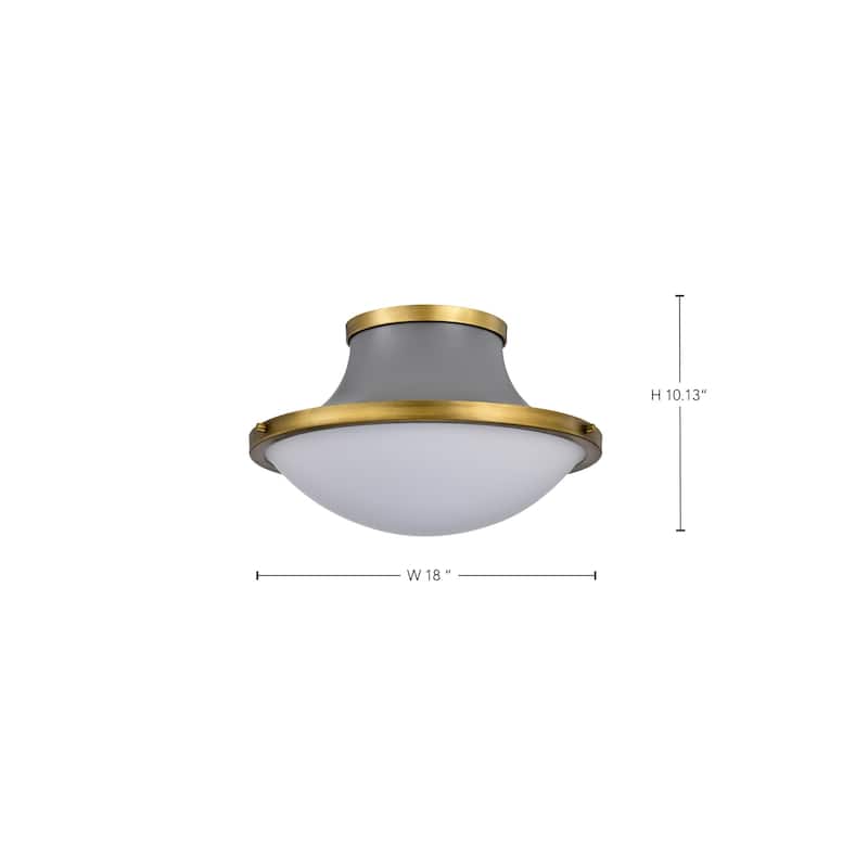 Nuvo Lighting 60/7916 Lafayette 3 Light 18" Wide Flush Mount Bowl