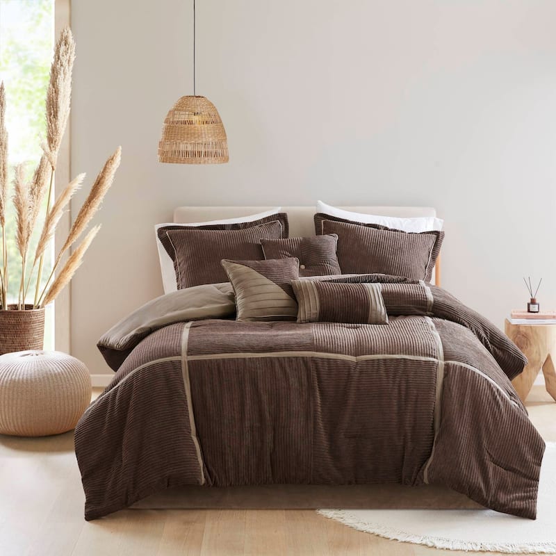 Madison Park Houston 7-Piece Comforter Set - Brown - Queen