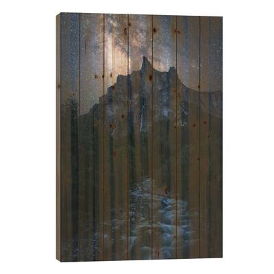 The Milky Way Above The French Alps Print On Wood by Daniel Gastager - Multi-Color