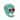 Aqua Floral Sugar Skull Decorative Figure Figurine