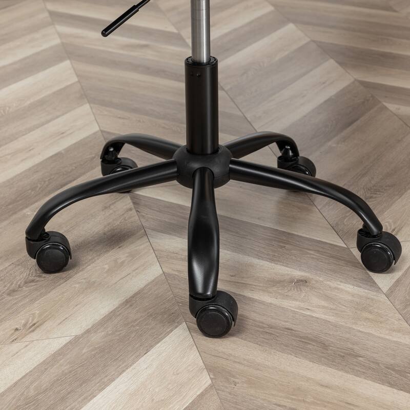 Fabric Upholstered Lounge Chair Swivel Office Chair with Metal Base, Simple Executive Chair Gray Gaming Chair