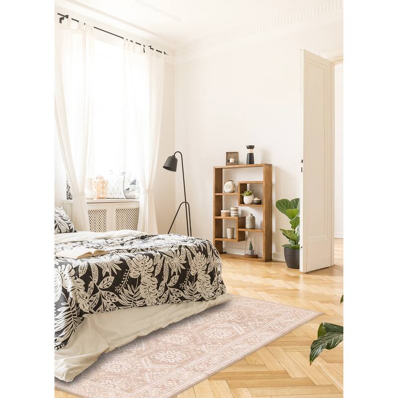 ECARPETGALLERY Hand-knotted Tangier Khaki Silk, Wool Rug - 5'3 x 7'8