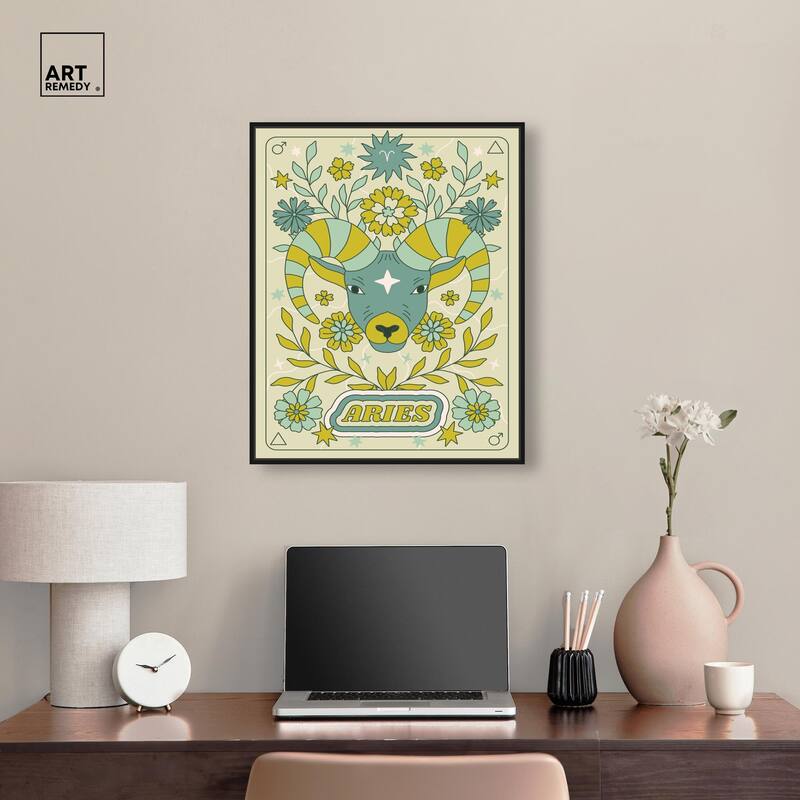 Aries Stars Card Canvas by Art Remedy