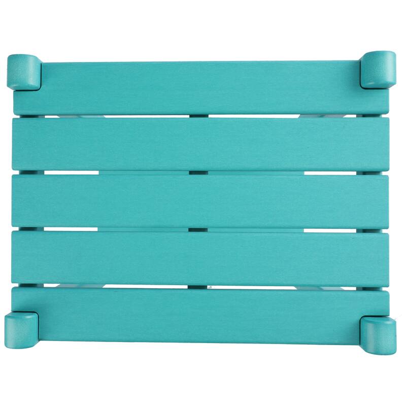 Polytrends Laguna Hdpe All Weather Outdoor Patio Two Shelf Square Table