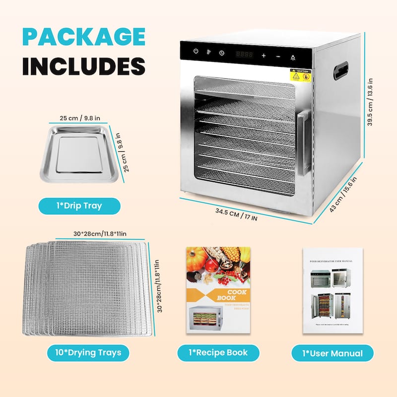 Stainless Steel Commercial Food Dehydrator for Food and Jerky
