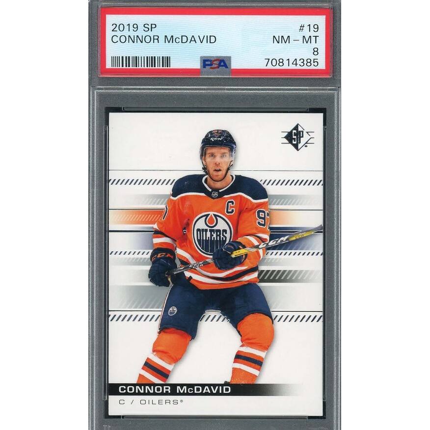 Connor McDavid 2019 Upper Deck SP Hockey Card #19 Graded PSA 8 - 8'6" x 11'6"