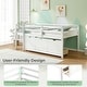 preview thumbnail 21 of 21, Twin Size Low Loft Bed with 3 Drawers with Ladder and Full-length Guardrails