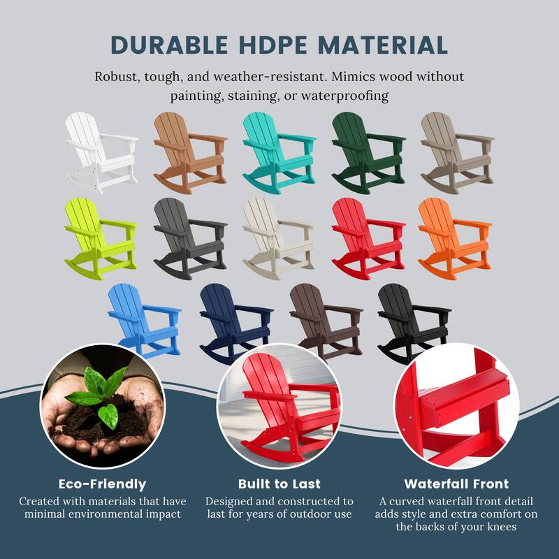 Laguna Hdpe All Weather Outdoor Patio Rocking Chair (Set of 2)