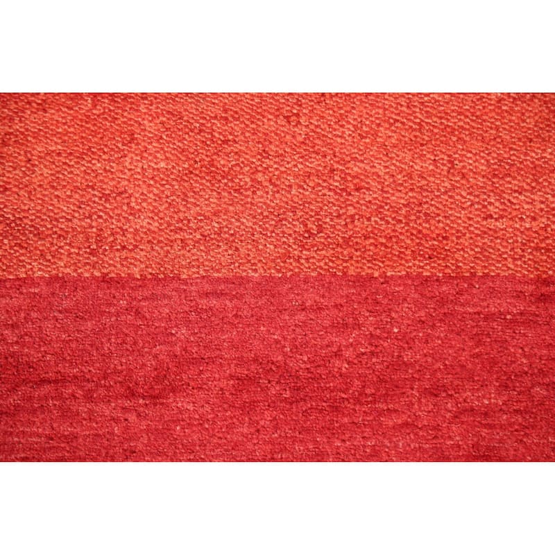 Modern Gabbeh Kashkoli Runner Rug Hand-knotted Oriental Wool Carpet - 2'7" x 9'6"