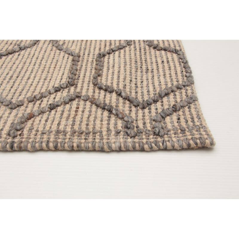 ECARPETGALLERY Braid weave Sienna Brown Wool Rug - 5'2 x 7'7