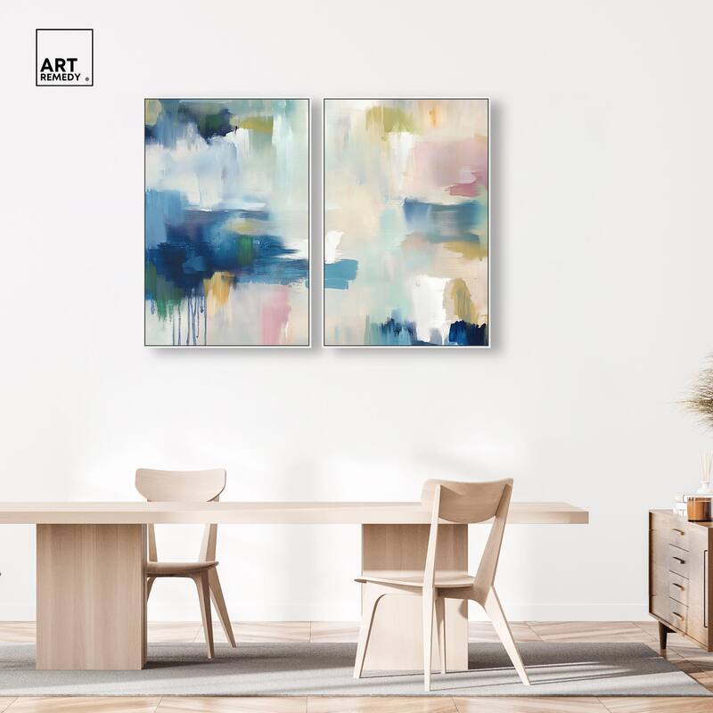 Pale Periwinkle I Canvas Set of 2 by Art Remedy
