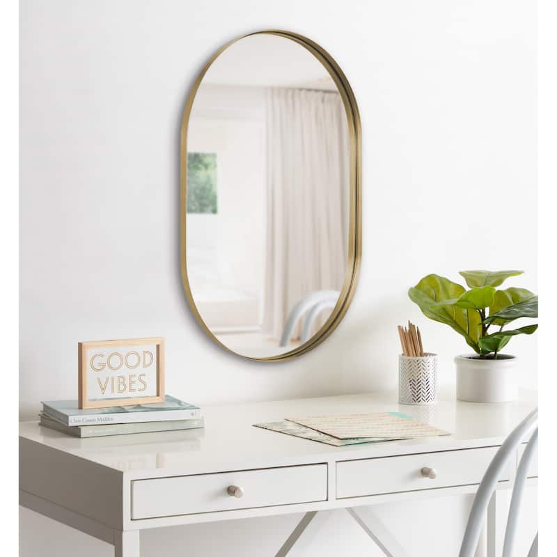 Kate and Laurel Rollo Capsule Framed Wall Mirror