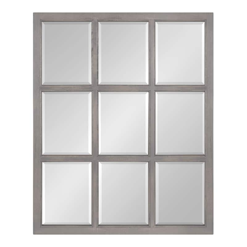 Kate and Laurel Hogan 9 Windowpane Wood Wall Mirror