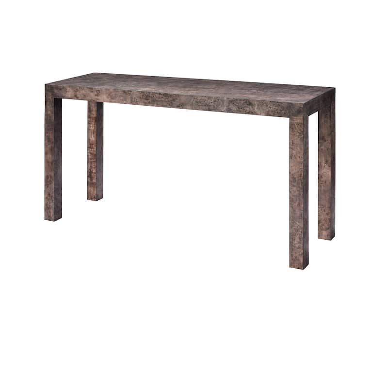 Alden Decor Delia Burlwood Console Table - Grey