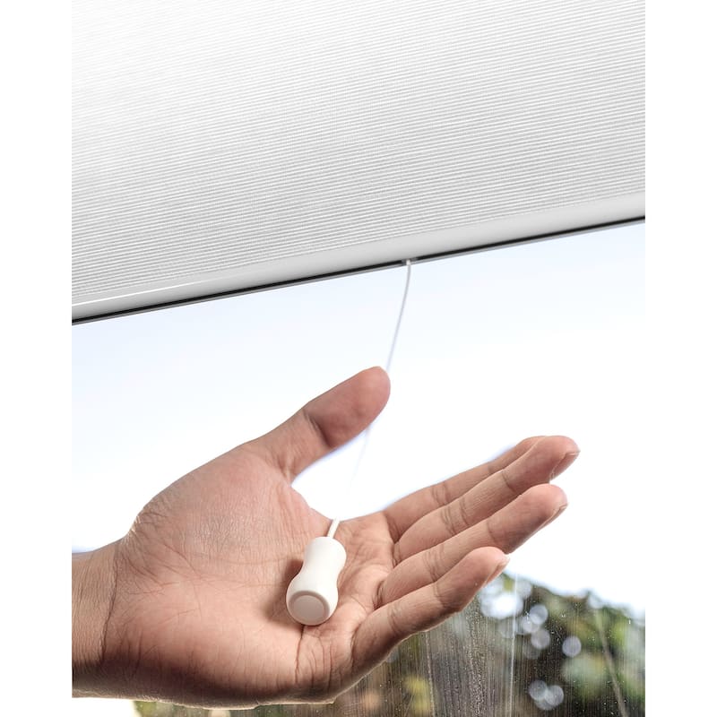 CHICOLOGY Privacy Cordless Roller Shades Snap-N'-Glide-Felton White