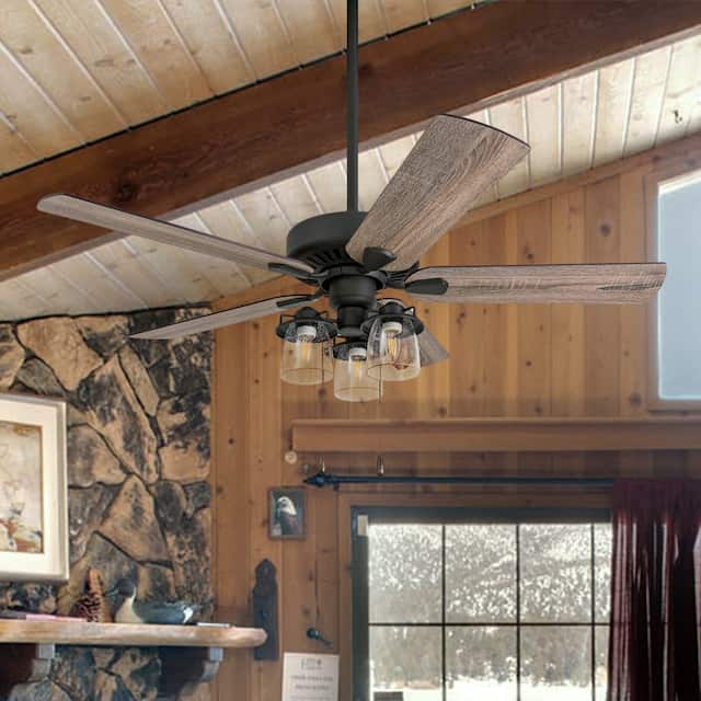 Prominence Home Briarcrest Farmhouse Aged Bronze LED Ceiling Fan