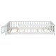 preview thumbnail 5 of 23, Twin Size Floor Platform Bed with Built-In Book Storage Rack and Door