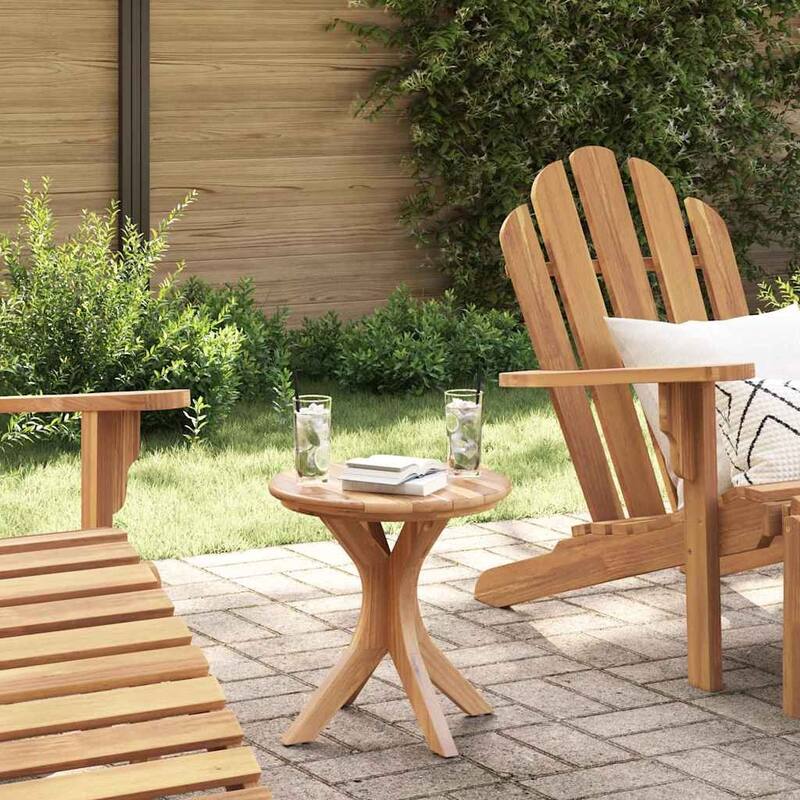 vidaXL Patio Table Brown Solid teak wood - Brown Ø40 x 41 cm