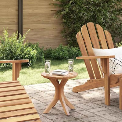 vidaXL Patio Table Brown Solid teak wood