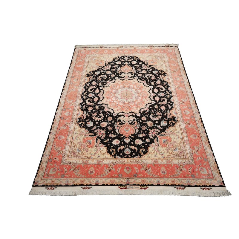 8'3''x11'5'' Hand Knotted Wool Black Traditional 500 KPSI Masterweaver Signed Avian Rug - 8' 3'' x 11' 5''
