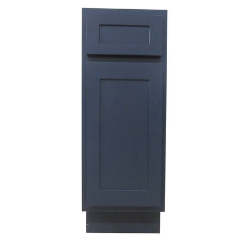 Vanity Art 12 Inch Bathroom Vanity Base Cabinet Single Right Offset Solid Wood Small Bathroom Storage Floor Cabinet