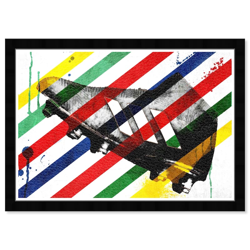 Wynwood Studio Prints Sports and Teams Soccer Cleats Boldness White and Modern & Contemporary Wall Art Canvas Print