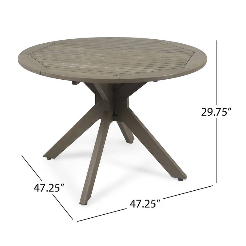 Llano Outdoor 5 Piece Acacia Wood Dining Set by Christopher Knight Home