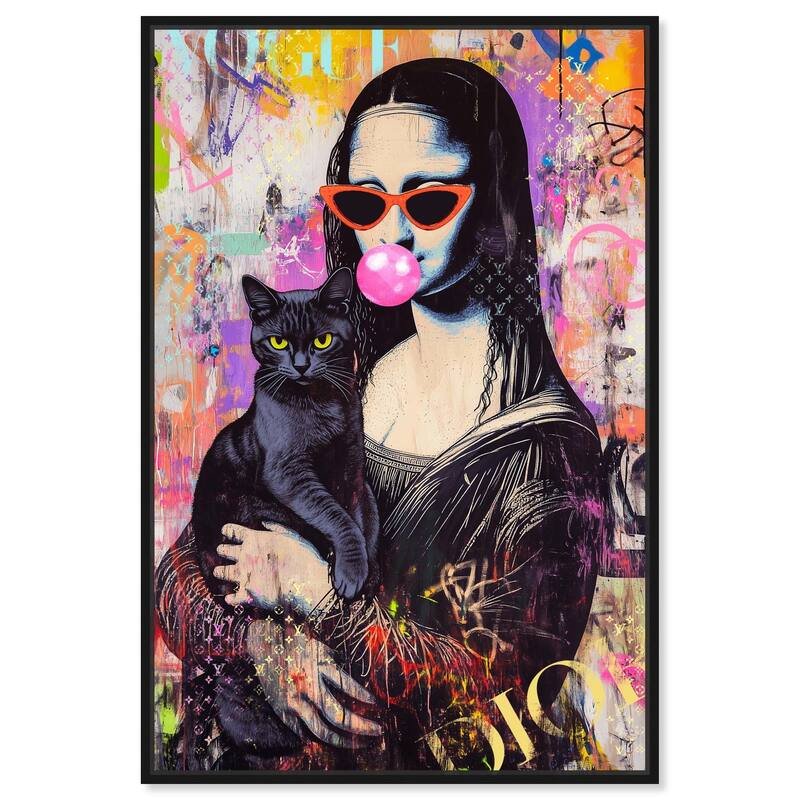 Classical Gal and Her Companion Canvas by Art Remedy - Black - 16" x 24"