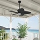 preview thumbnail 8 of 12, Hunter 52" Tropic View Outdoor Ceiling Fan with LED Light and Wall Control - Coastal - Damp-Rated!
