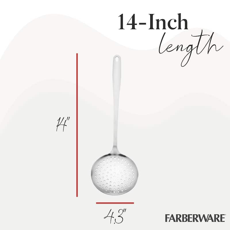 Farberware Professional Stainless Steel Skimmer With Loop Handle - 14 Inches