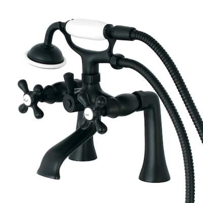 Kingston Brass Deck Mount Clawfoot Tub Faucet with Hand Shower