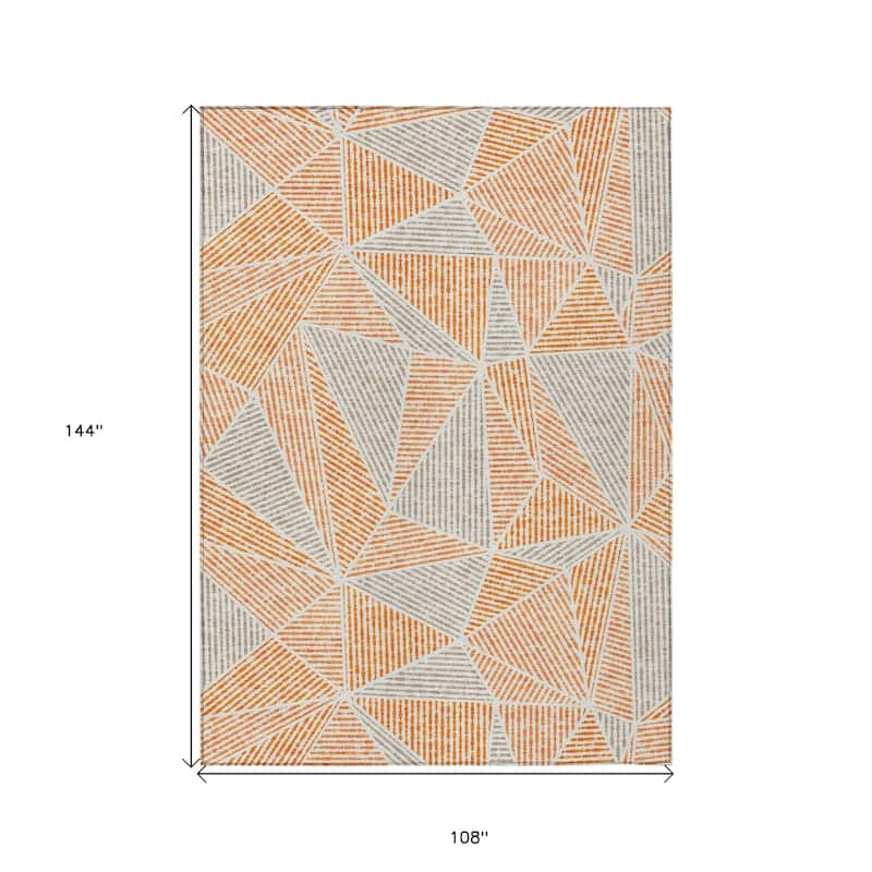 HomeRoots Geometric Transitional Rectangle Outdoor Rug