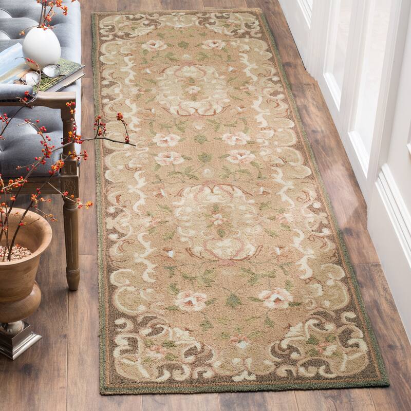 SAFAVIEH Handmade Easy Care Abida Oriental Rug - 2'6" x 10' Runner - Beige/Brown