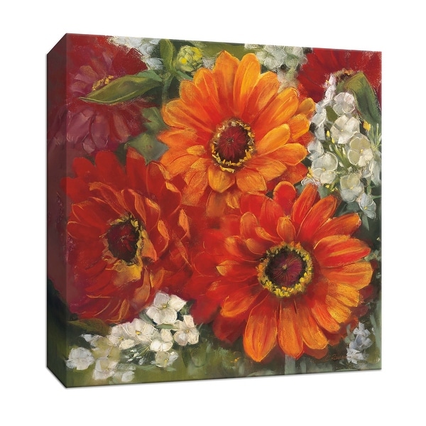 PTM Images 9-153333 PTM Canvas Collection 12" x 12" - "Summer Gerberas II" Giclee Flowers Art Print on Canvas