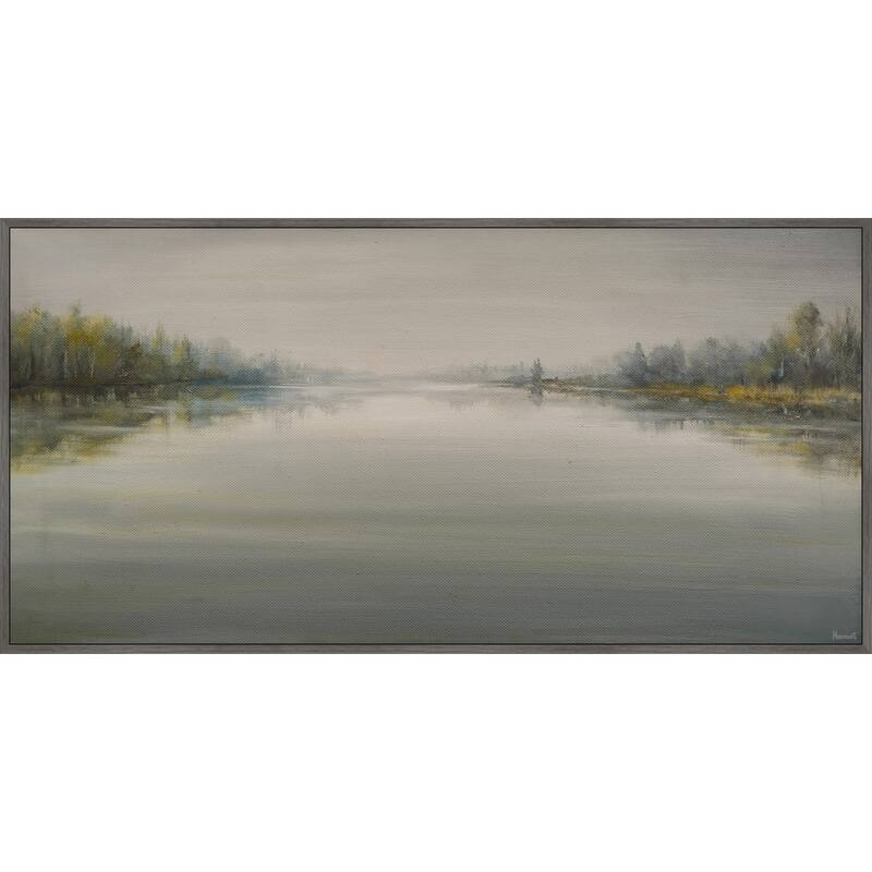 Placid and Tranquil Floater Framed Print on Canvas