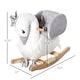 preview thumbnail 4 of 7, Qaba Rocking Horse, Kids Ride on Horse Swan Rocker with Sound, Plush Seat, Wooden Base, Safety Belt