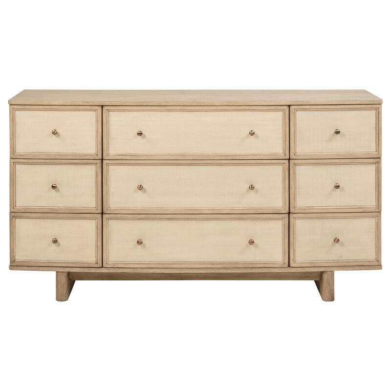 Kailani 9-drawer Dresser Beige Oak