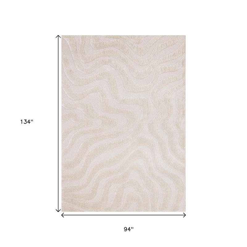 HomeRoots Solid Color Modern Rectangle Area Rug - 8' X 11'