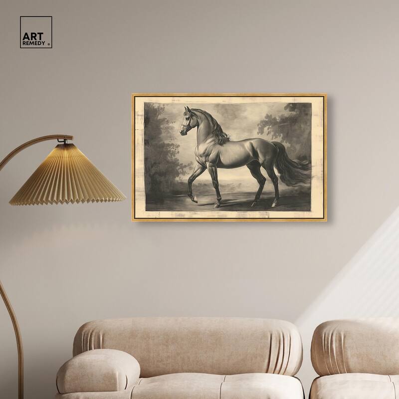 Sketch of a Stallion Canvas by Art Remedy