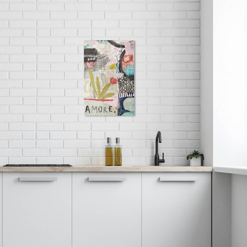 Wynwood Studio Canvas Abstract Amore Gray Modern & Contemporary Wall Art Canvas Print