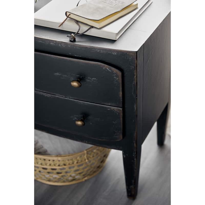 Ciao Bella Two-Drawer Nightstand- Black