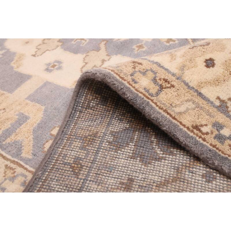 ECARPETGALLERY Hand-knotted Royal Oushak Grey Wool Rug - 6'1 x 8'10