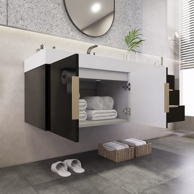Noble 48" Wall Mounting Vanity with Reinforced Acrylic Sink