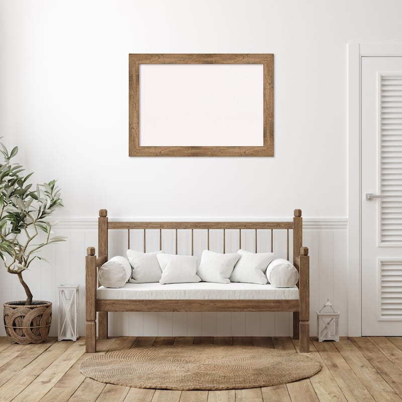Owl Brown Wood Framed White Corkboard Bulletin Board